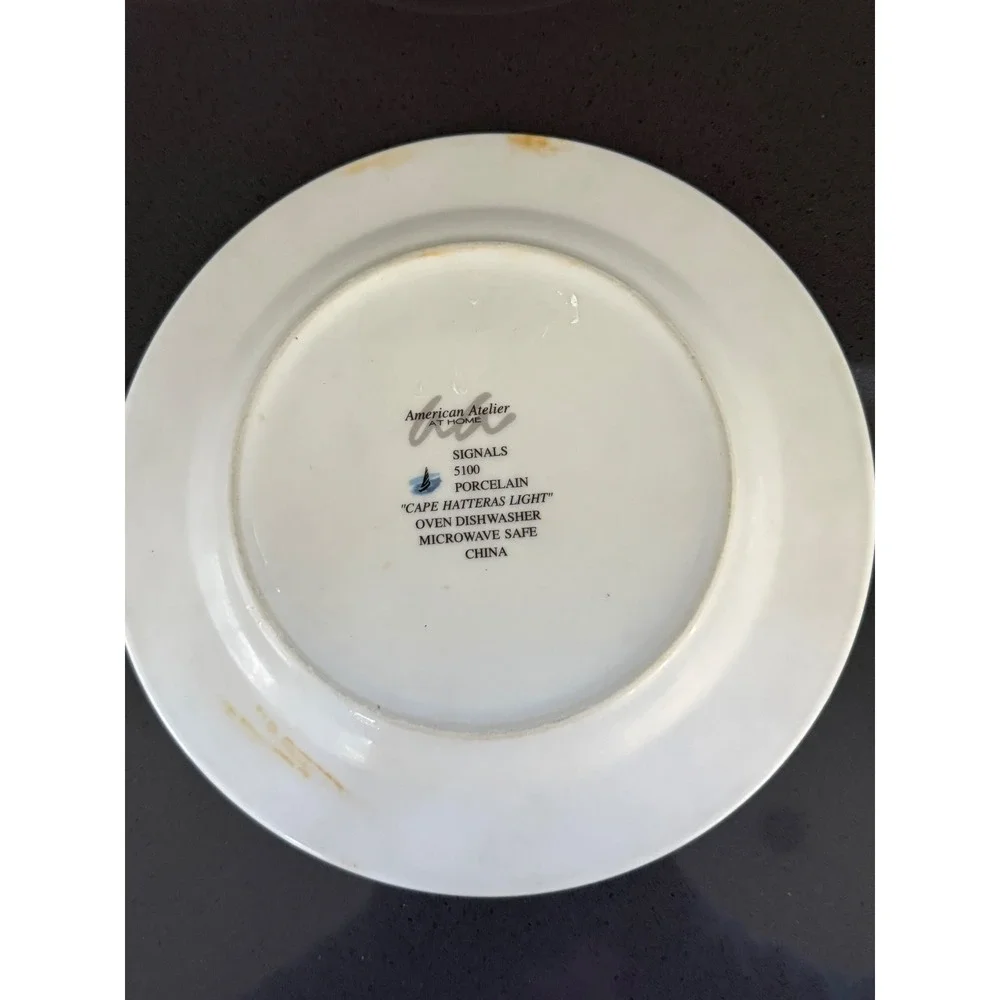 American Atelier Home Signals‎ Set of 6 Lighthouse Porcelain Salad Plates